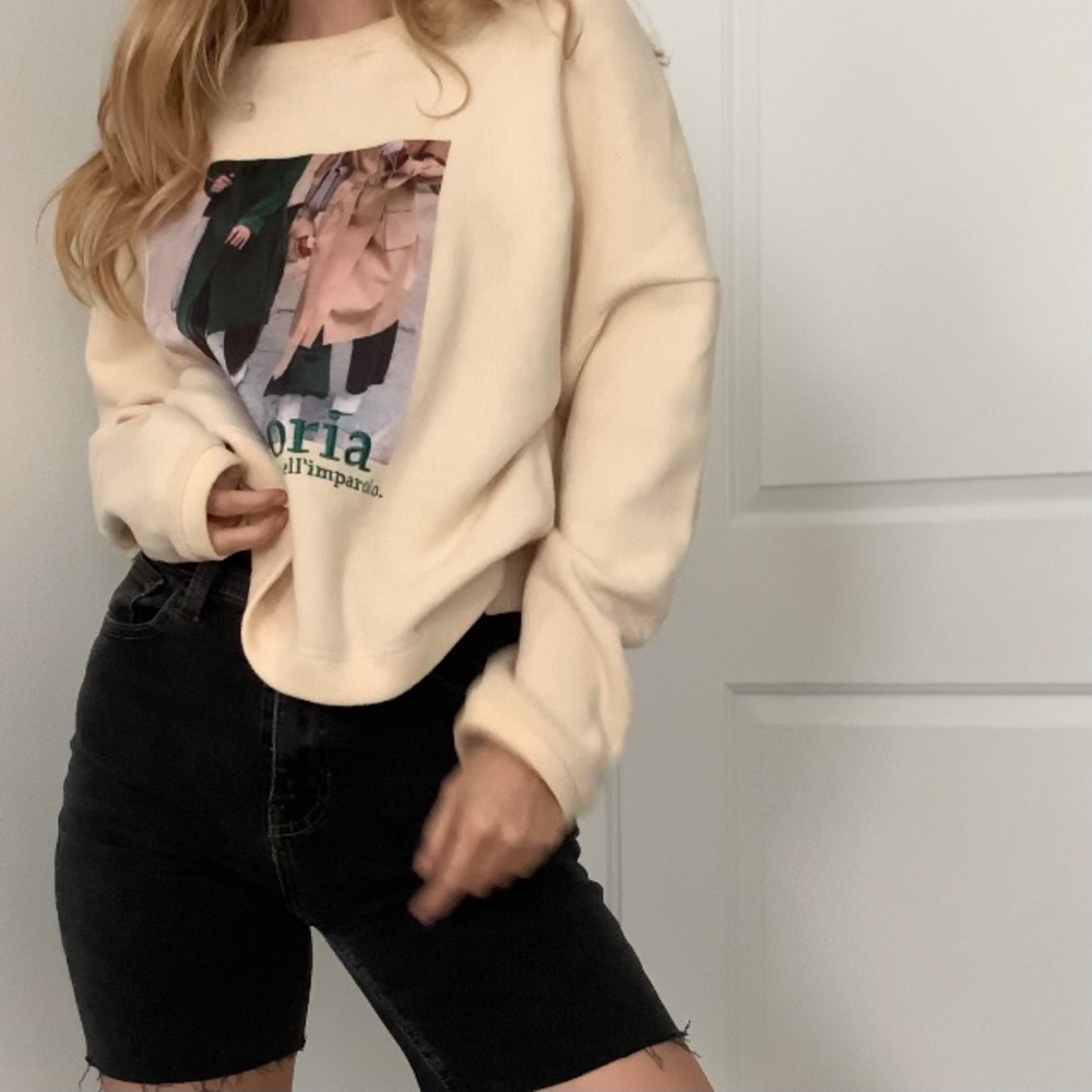 VINTAGE — embroidered sweatshirt